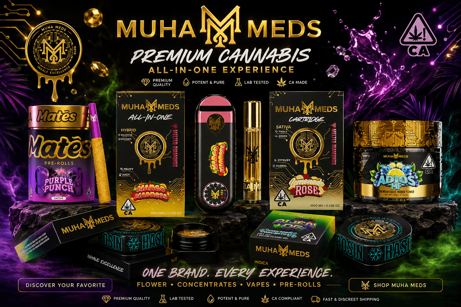 Muha Meds premium cannabis products collection