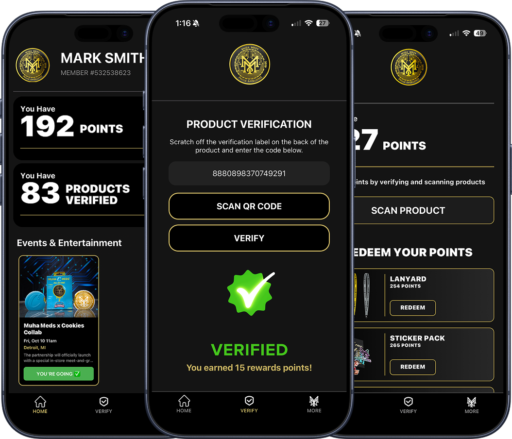 Muha Meds QR Code Verification Process on Mobile Phones